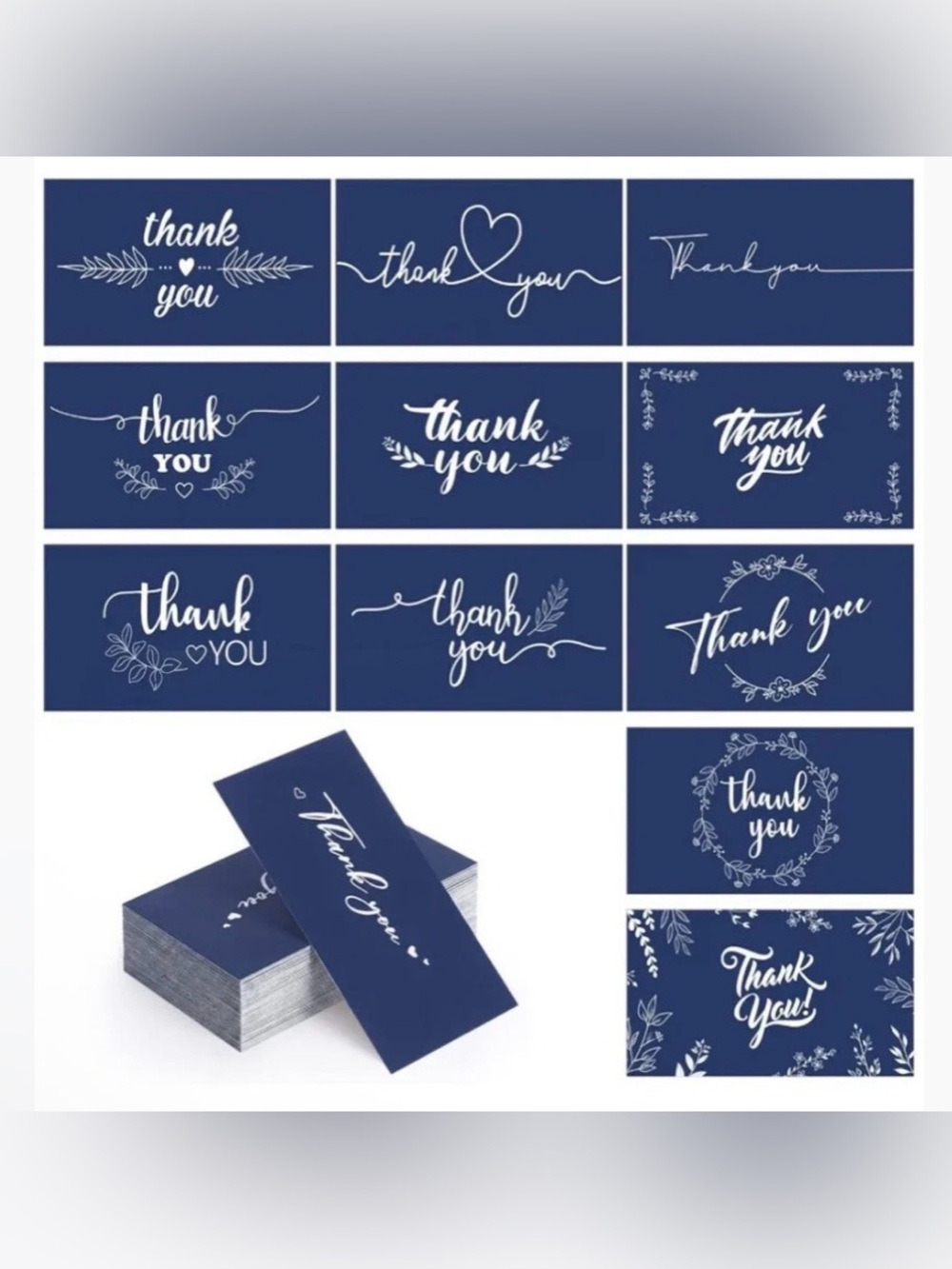 BUY NOW - Set of 50 Thank You Cards